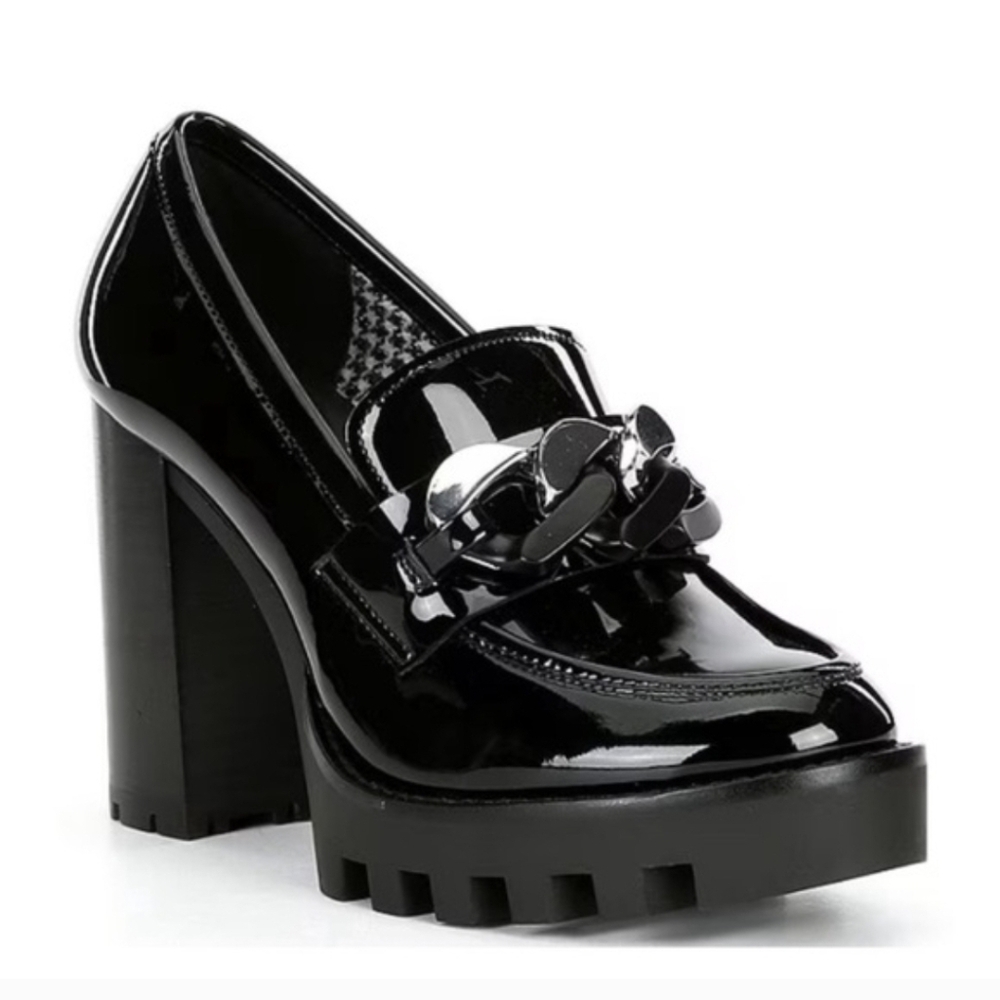 Antonio Melani  Parkerr Lug Sole Chain Detail Platform Loafer Pumps. NWT
